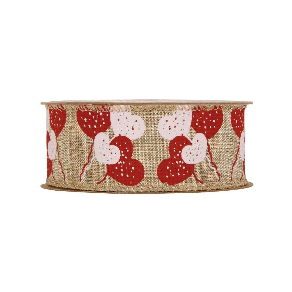 NASTRO CUORI MM40X10MT NATURAL